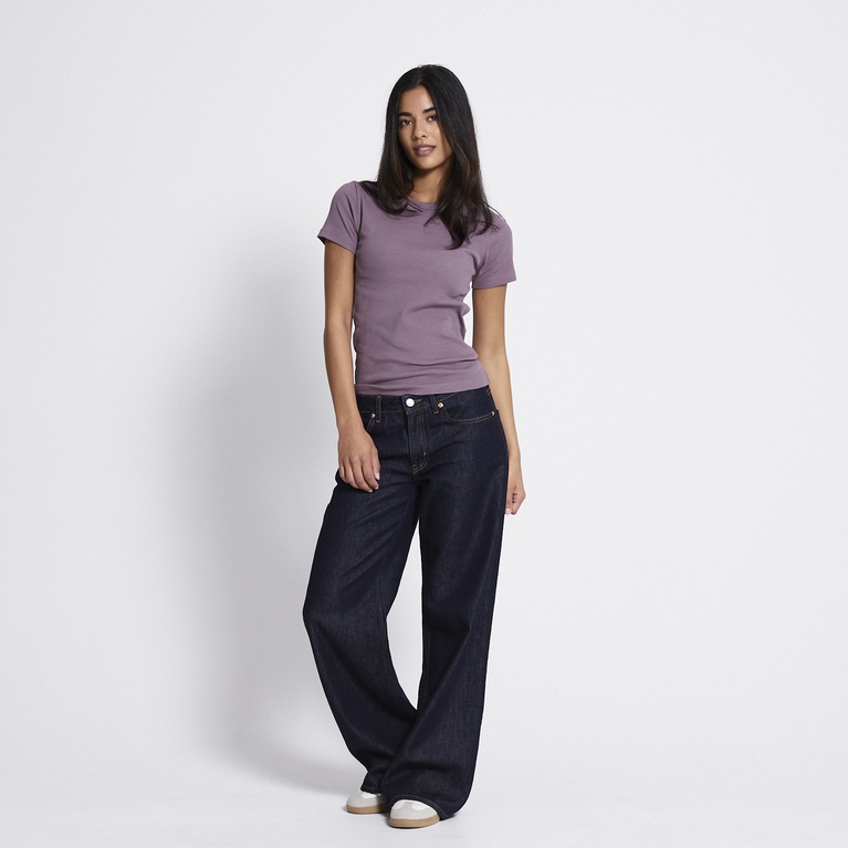 Rib tee "Alvia Rib Top"